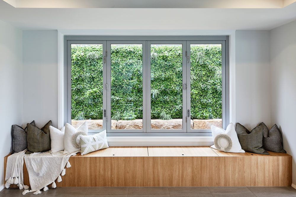 Paragon bi-fold window in Shale Grey Matt