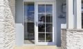 Paragon entry door with glazing bars and sidelight in Pearl White