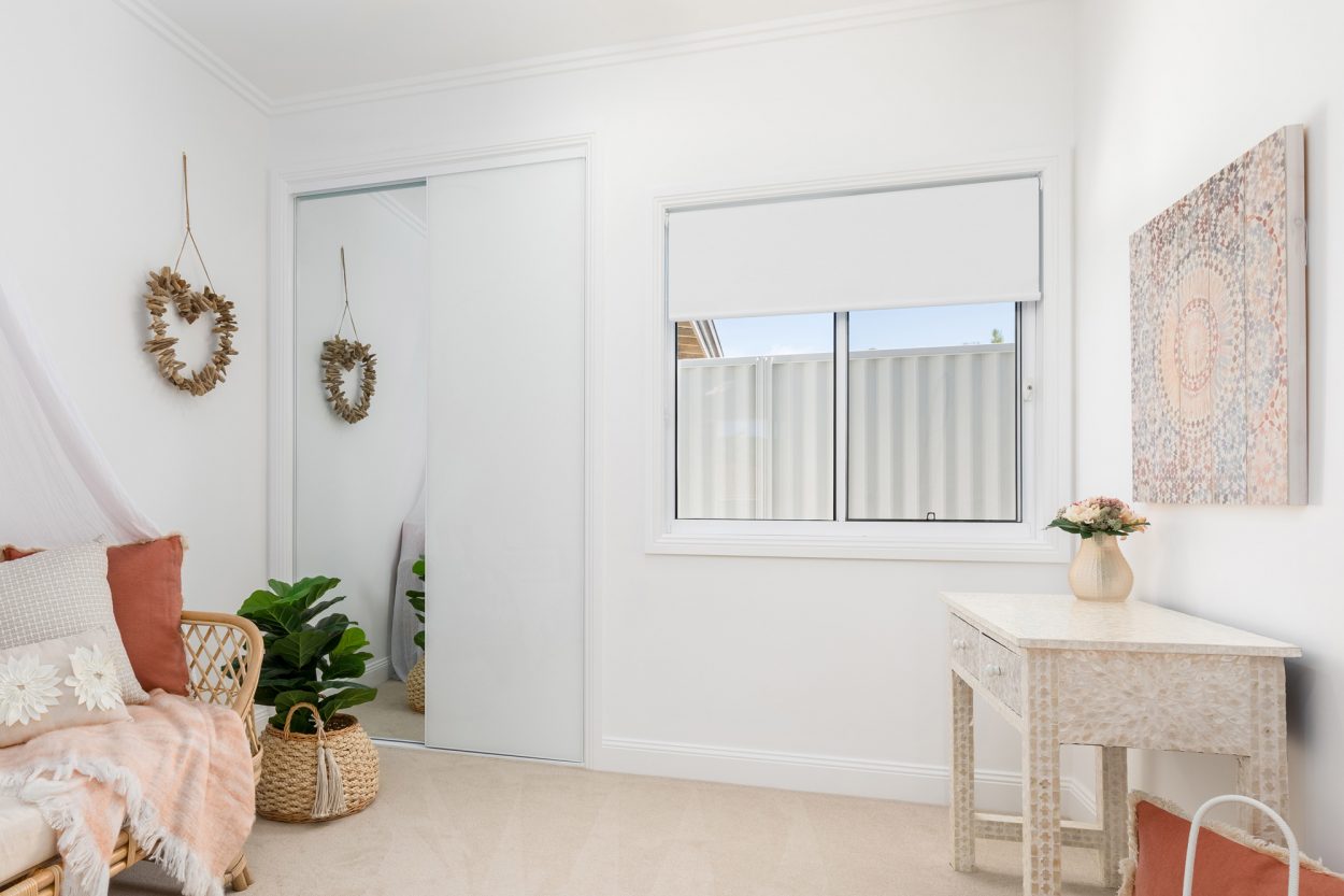 Horizon sliding window in Pearl White, Hopwood Homes