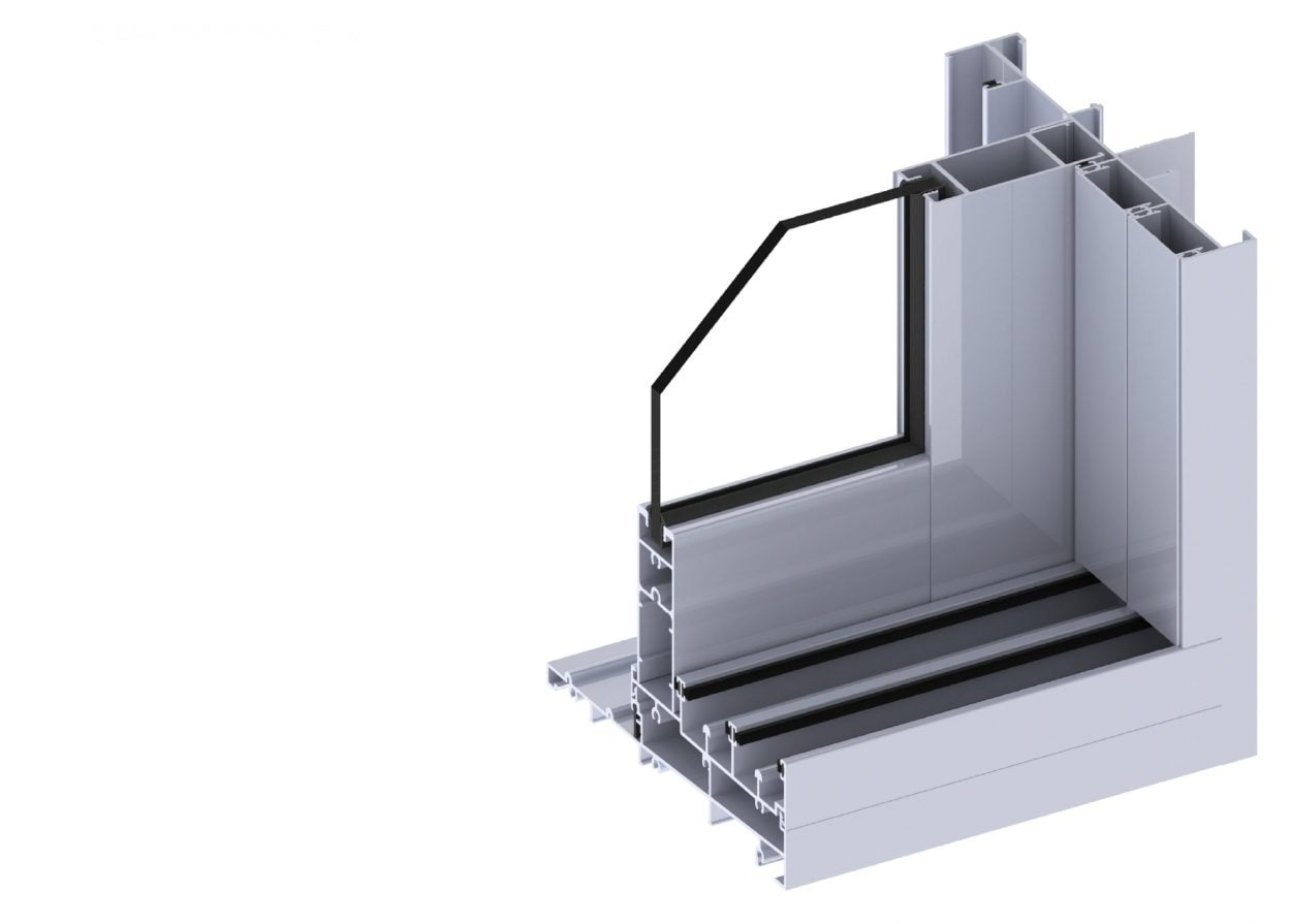 Paragon stacking door section