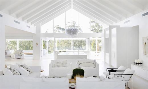 white interior with full size windows