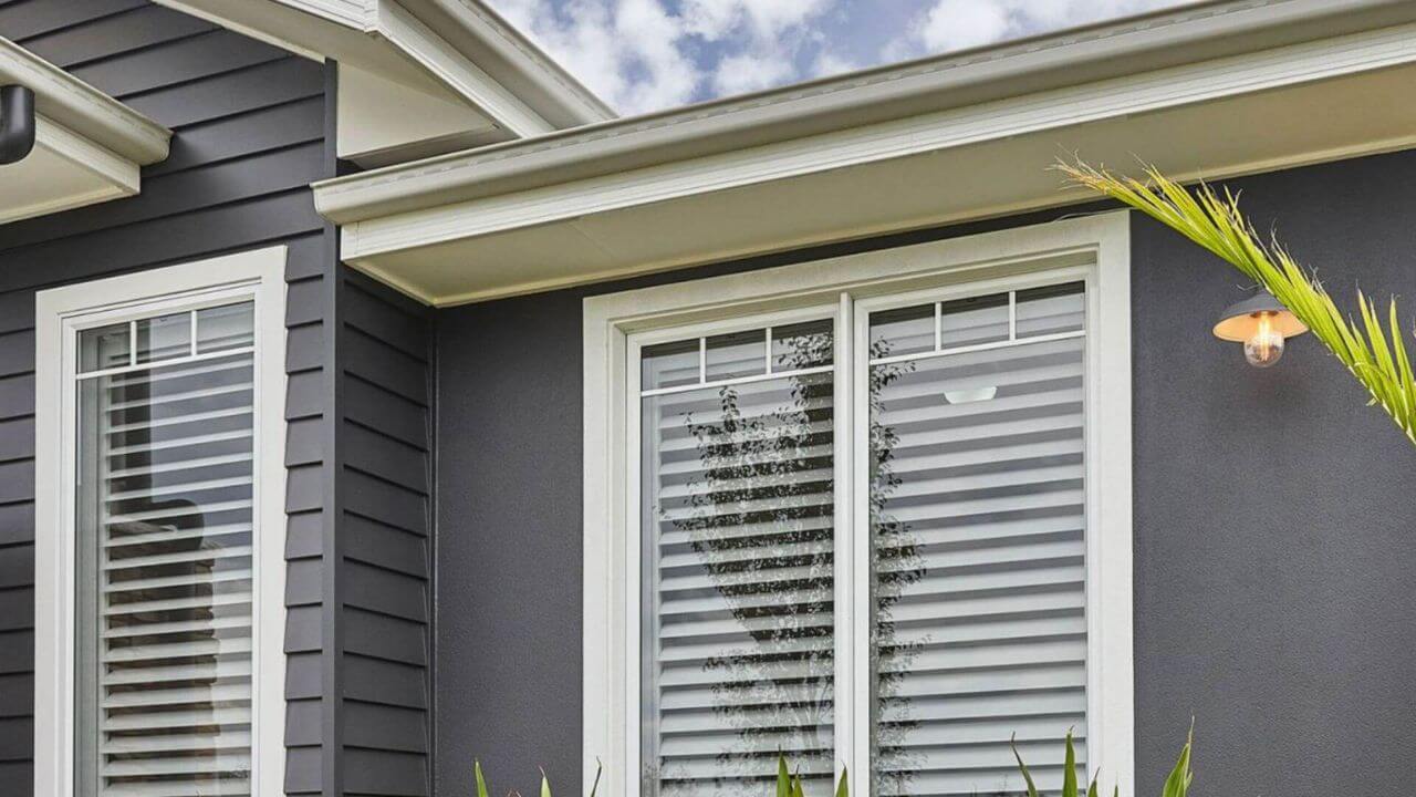 glass windows at front of house
